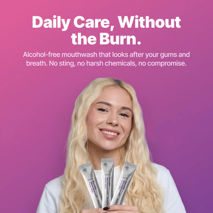 Beeclara Purple Mouthwash - Sachets 20 Pack - Peroxide-Free - Alcohol Free - Vegan Mint