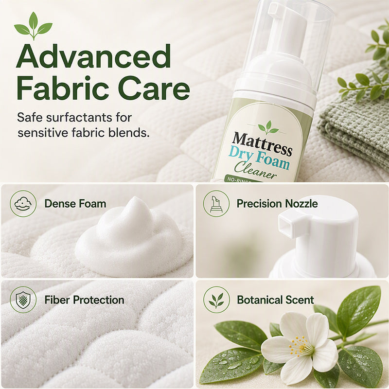 No-Rinse Mattress Dry Foam Cleaner-Enzyme- Powered Formula with Quick-DryTechnology- deal for Mattresses Sofas, Car Seats & pillows