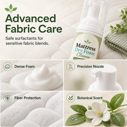 No-Rinse Mattress Dry Foam Cleaner-Enzyme- Powered Formula with Quick-DryTechnology- deal for Mattresses Sofas, Car Seats & pillows