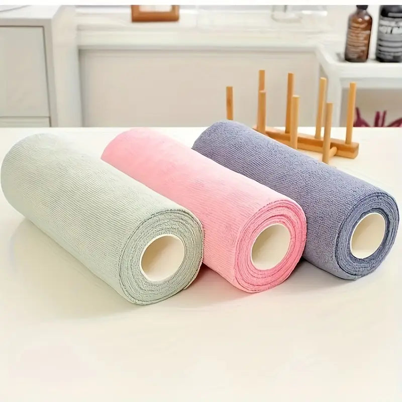 Microfiber cleaning cloth roll