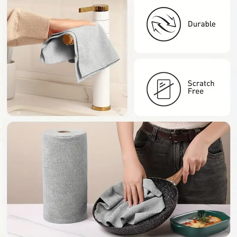 Microfiber cleaning cloth roll