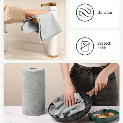 Microfiber cleaning cloth roll