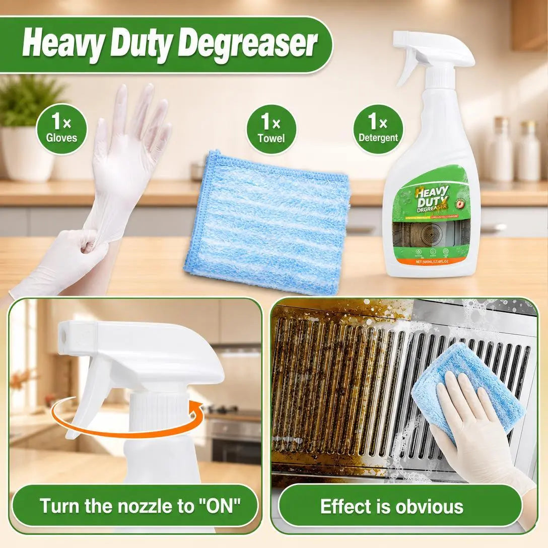 Duty Dual-Action Concentrated Kitchen Degreaser Spray  - Deep Degrease Spray for Hood, Stove, Stainless Steel Sink & Appliances, Backsplashes Degrease, Household Cleaners for Kitchens