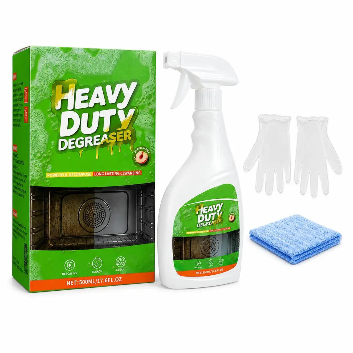 Duty Dual-Action Concentrated Kitchen Degreaser Spray  - Deep Degrease Spray for Hood, Stove, Stainless Steel Sink & Appliances, Backsplashes Degrease, Household Cleaners for Kitchens