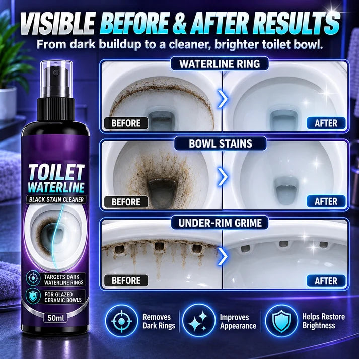 🥳 Hot Seller 🥳💞 Over 10,000 sold! Toilet Water Line Cleaner—Targets black rings with a special formula that reduces scrubbing. Makes your toilet look brand new—hurry and grab yours now!